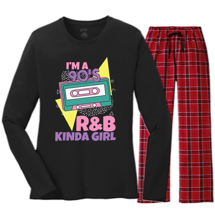 IM A 90S RB Kinda Girl Women's Long Sleeve Flannel Pajama Set 