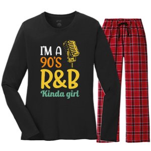 IM A 90S R&B Kinda Girl Women's Long Sleeve Flannel Pajama Set 