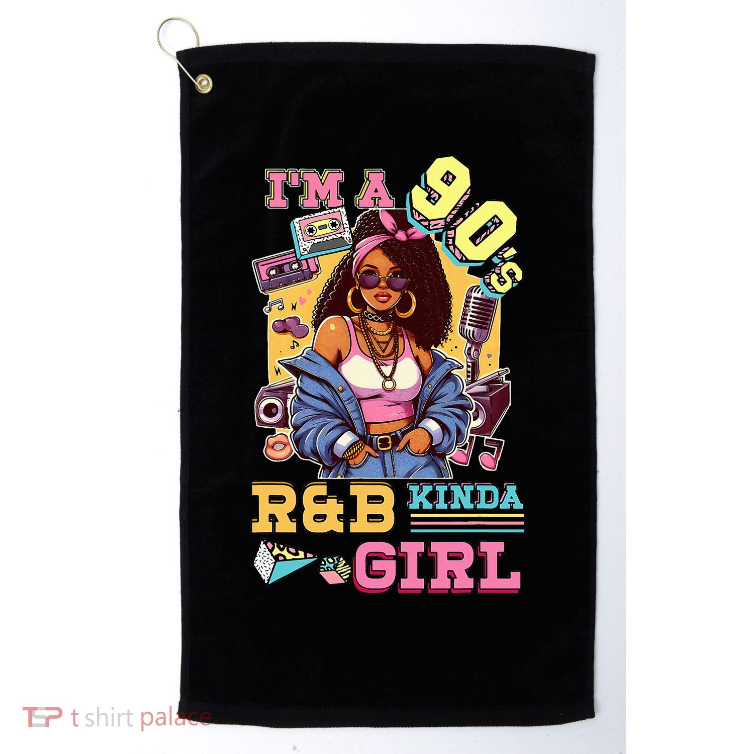 IM A 90s Kinda Girl Rnb Hip Hop Soul Music Golf Towel
