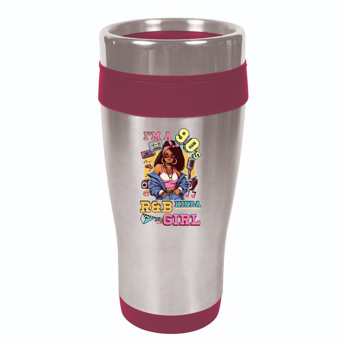 IM A 90s Kinda Girl Rnb Hip Hop Soul Music 16oz Travel Tumbler