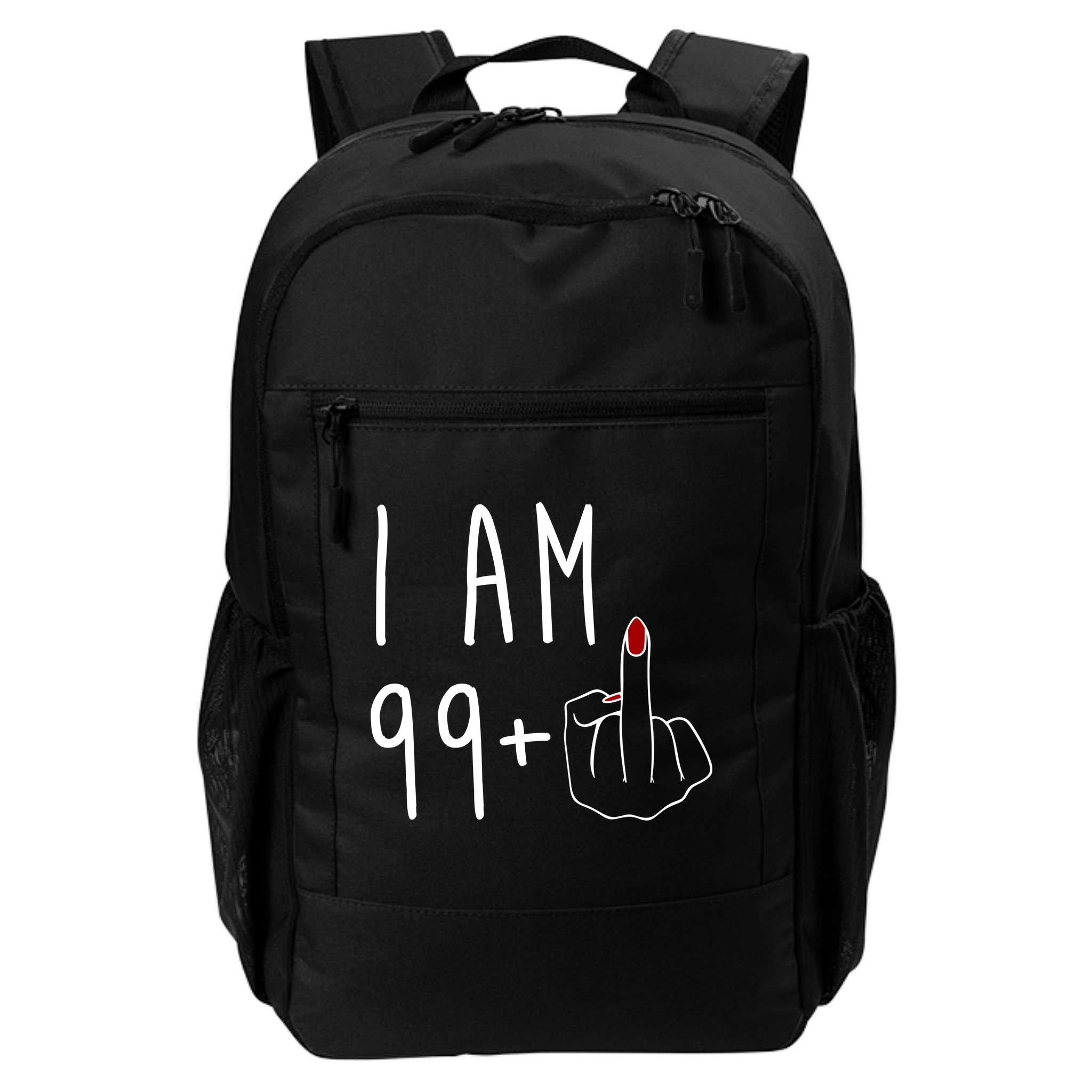 I Am 99 Plus Middle Finger Funny 100th Birthday Backpack