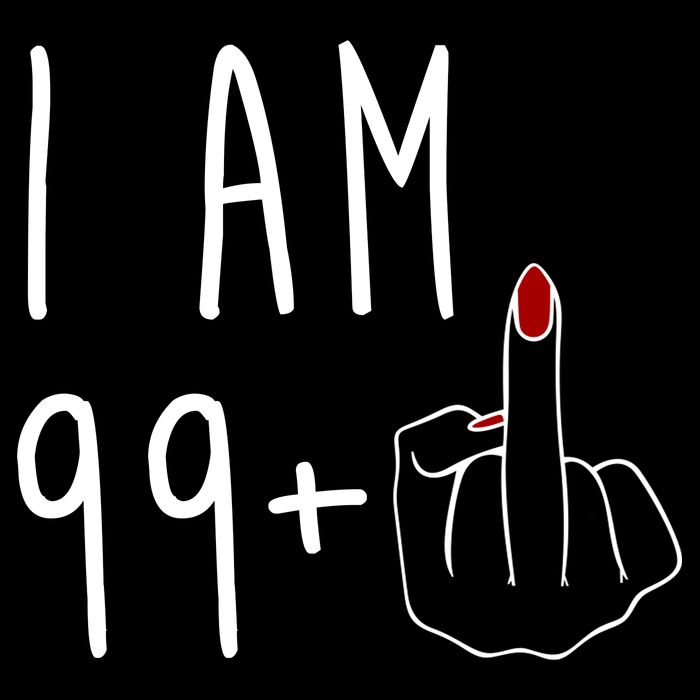 I Am 99 Plus Middle Finger Funny 100th Birthday Zip Tote Bag