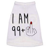 I Am 99 Plus Middle Finger Funny 100th Birthday Doggie Tank