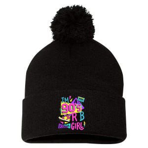 IM A 90S R&B Kinda Girl Pom Pom 12in Knit Beanie