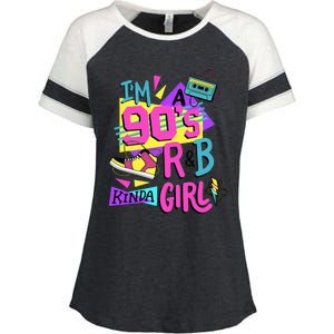 IM A 90S R&B Kinda Girl Enza Ladies Jersey Colorblock Tee