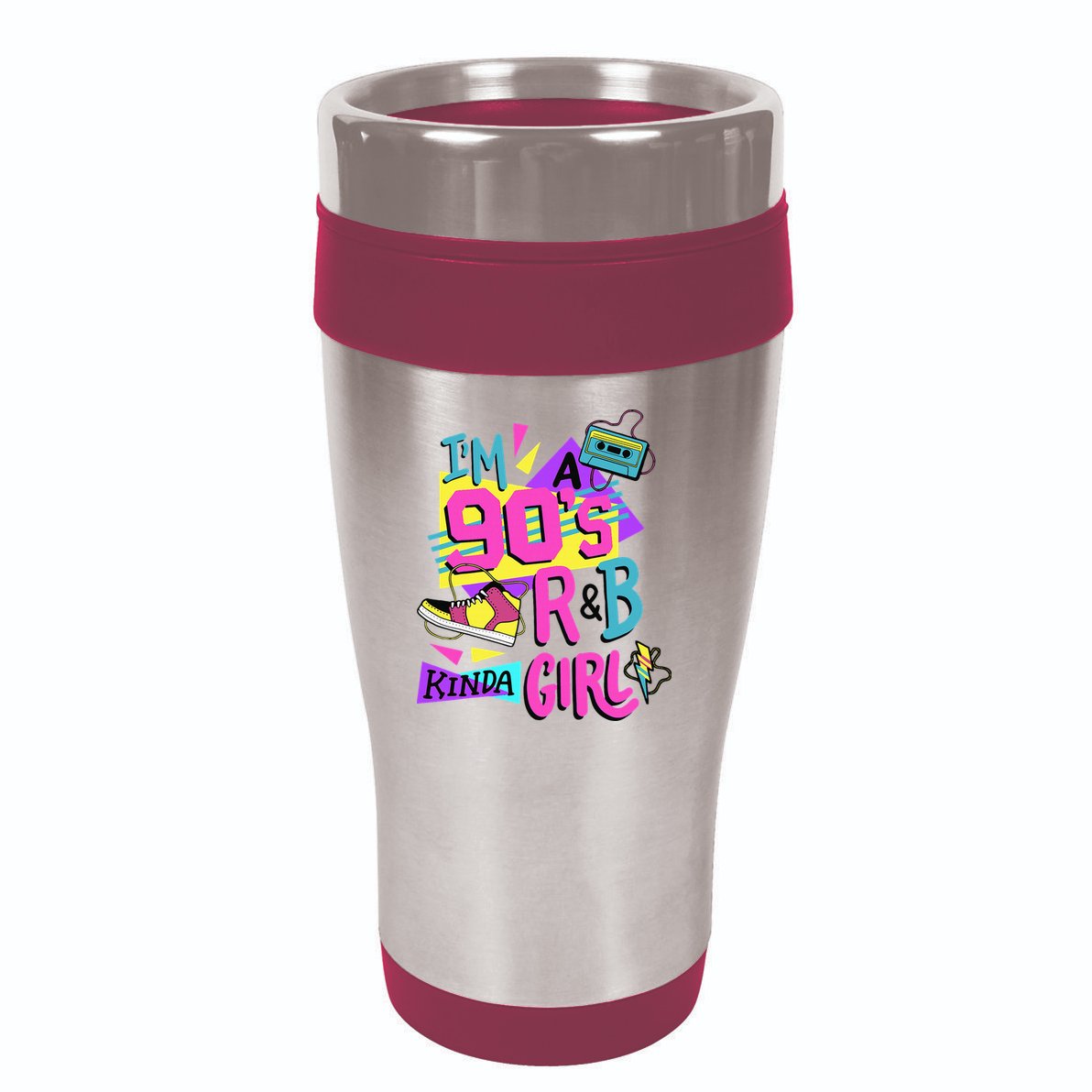 IM A 90S R&B Kinda Girl 16oz Travel Tumbler