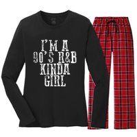 IM A 90S RB Kinda Girl Women's Long Sleeve Flannel Pajama Set 