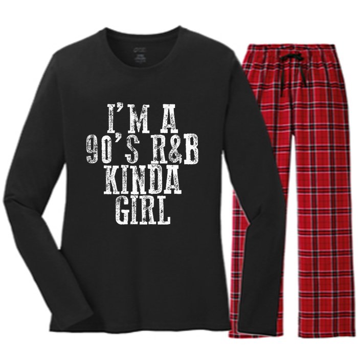 IM A 90S RB Kinda Girl Women's Long Sleeve Flannel Pajama Set 