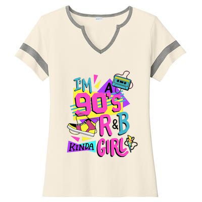 IM A 90S R&B Kinda Girl Ladies Halftime Notch Neck Tee