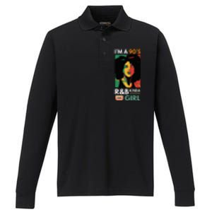 IM A 90S R&B Kinda Girl Performance Long Sleeve Polo