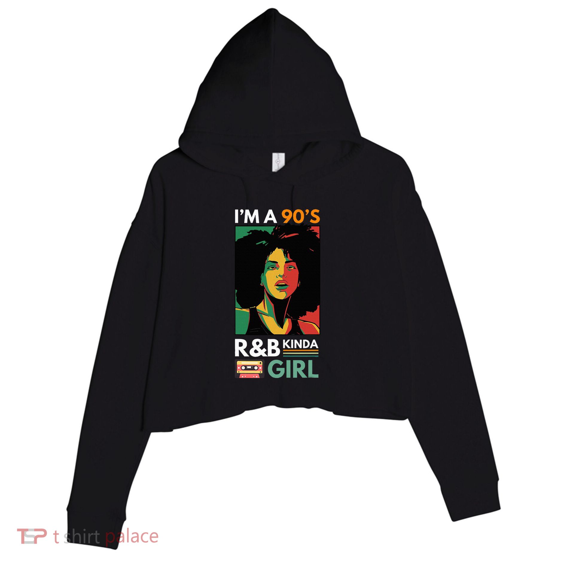 IM A 90S R&B Kinda Girl Crop Fleece Hoodie