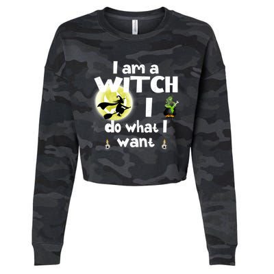 I Am A Witch I Do What I Want Funny Halloween Meaningful Gift Cropped Pullover Crew