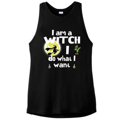 I Am A Witch I Do What I Want Funny Halloween Meaningful Gift Ladies PosiCharge Tri-Blend Wicking Tank