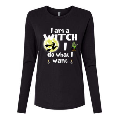 I Am A Witch I Do What I Want Funny Halloween Meaningful Gift Womens Cotton Relaxed Long Sleeve T-Shirt