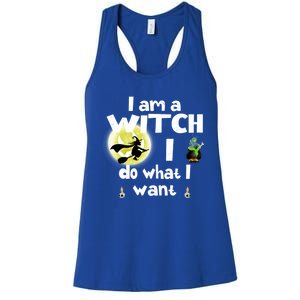 I Am A Witch I Do What I Want Funny Halloween Meaningful Gift Women's Racerback Tank