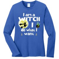 I Am A Witch I Do What I Want Funny Halloween Meaningful Gift Ladies Long Sleeve Shirt