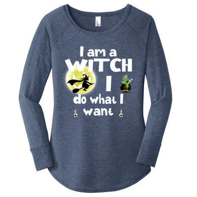 I Am A Witch I Do What I Want Funny Halloween Meaningful Gift Women's Perfect Tri Tunic Long Sleeve Shirt