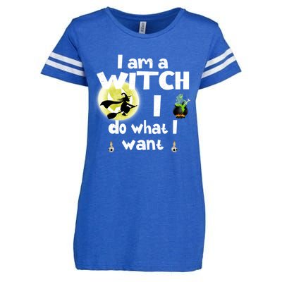 I Am A Witch I Do What I Want Funny Halloween Meaningful Gift Enza Ladies Jersey Football T-Shirt