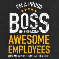 I Am A Proud Boss Of Freaking Awesome Employees Adult Drive Performance Visor