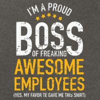 I Am A Proud Boss Of Freaking Awesome Employees Cotton Canvas Backpack