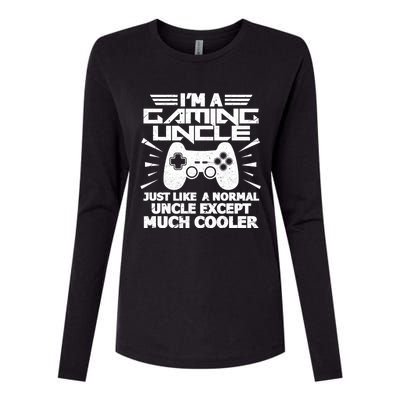 I Am A Gaming Uncle Funny Video Gamer Gift Meaningful Gift Womens Cotton Relaxed Long Sleeve T-Shirt