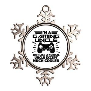 I Am A Gaming Uncle Funny Video Gamer Gift Meaningful Gift Metallic Star Ornament