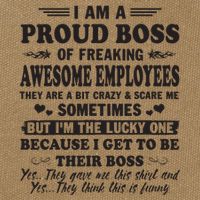 I Am A Proud Boss Of Freaking Awesome Employees Cotton Canvas Backpack