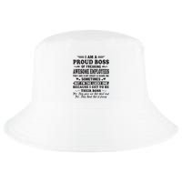 I Am A Proud Boss Of Freaking Awesome Employees Cool Comfort Performance Bucket Hat