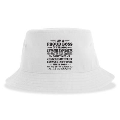 I Am A Proud Boss Of Freaking Awesome Employees Sustainable Bucket Hat