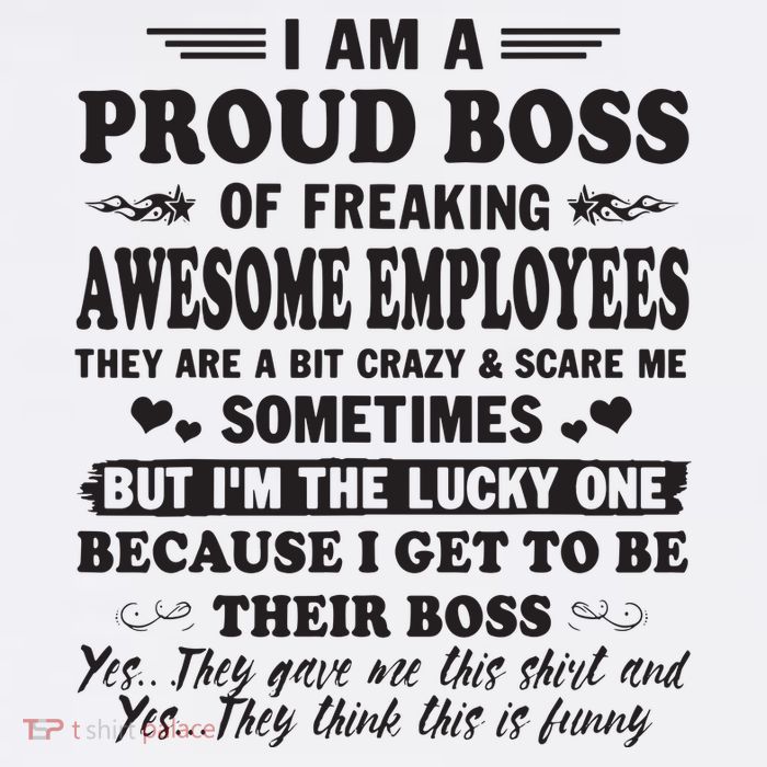 I Am A Proud Boss Of Freaking Awesome Employees Sustainable Bucket Hat