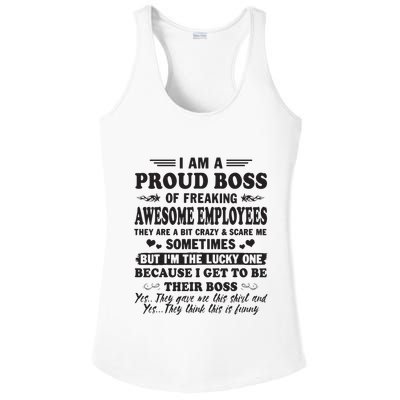 I Am A Proud Boss Of Freaking Awesome Employees Ladies PosiCharge Competitor Racerback Tank
