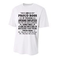 I Am A Proud Boss Of Freaking Awesome Employees Performance Sprint T-Shirt