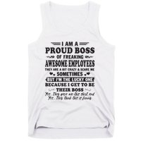 I Am A Proud Boss Of Freaking Awesome Employees Tank Top