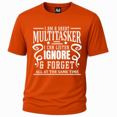 I Am A Great Multitasker I Can Listen Gift Cooling Performance Crew T-Shirt