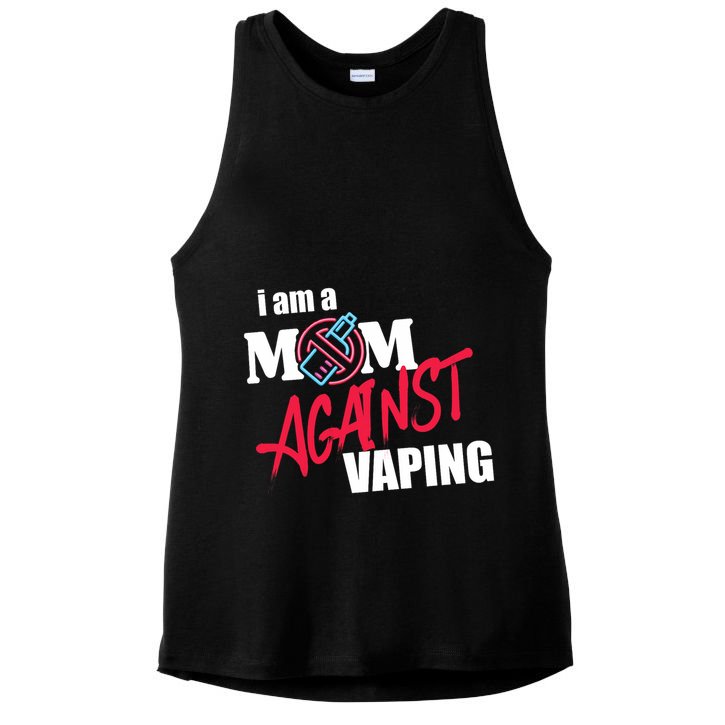 I Am A Mom Against Vaping Non Smoker Anti Vape Supporter Ladies PosiCharge Tri-Blend Wicking Tank