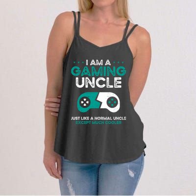 I Am A Gaming Uncle Gamer Console Gaming Gift Women's Strappy Tank