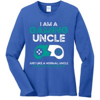 I Am A Gaming Uncle Gamer Console Gaming Gift Ladies Long Sleeve Shirt