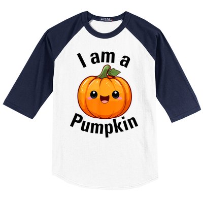 I Am A Pumpkin With Cute Little Pumpkin Baseball Sleeve Shirt