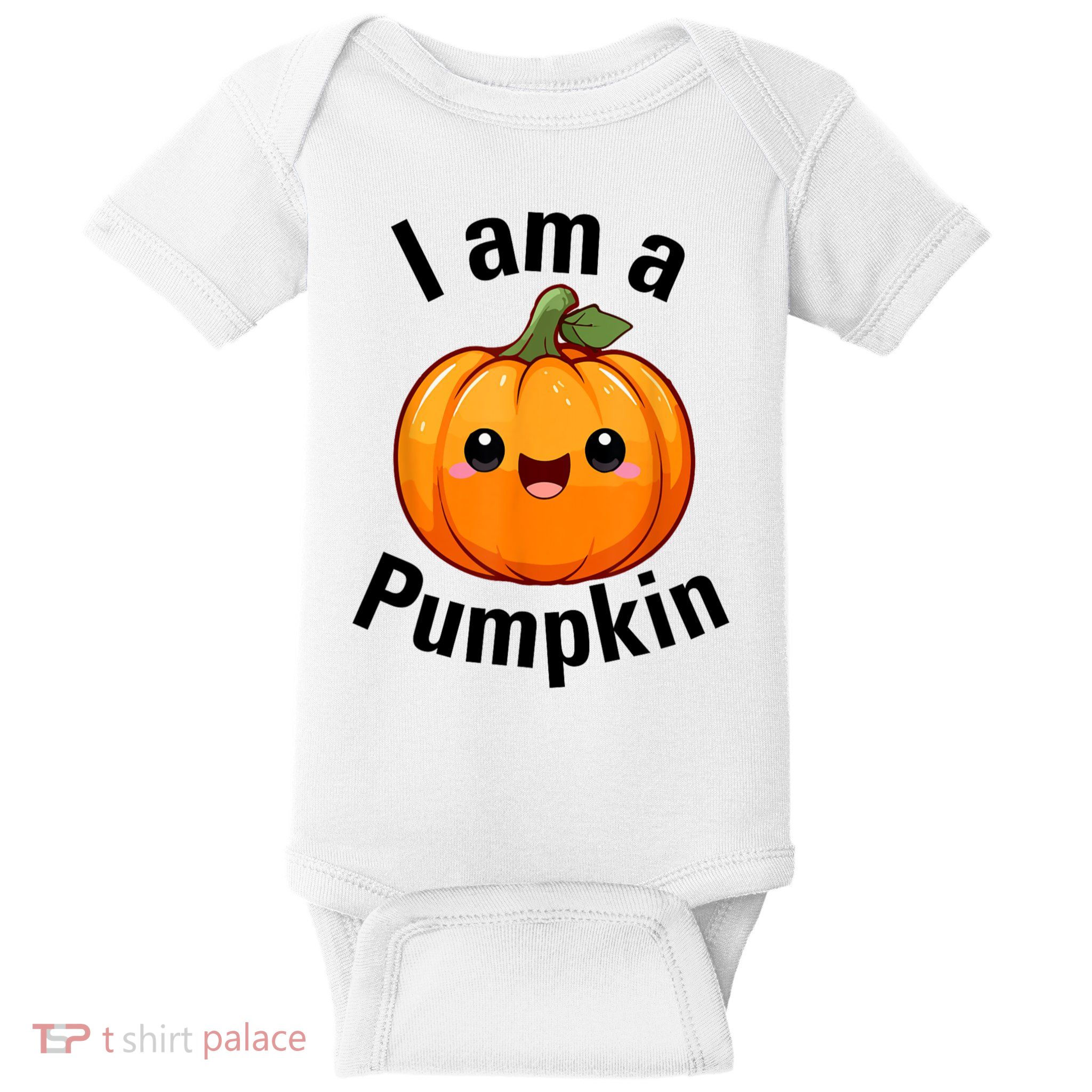 I Am A Pumpkin With Cute Little Pumpkin Baby Bodysuit