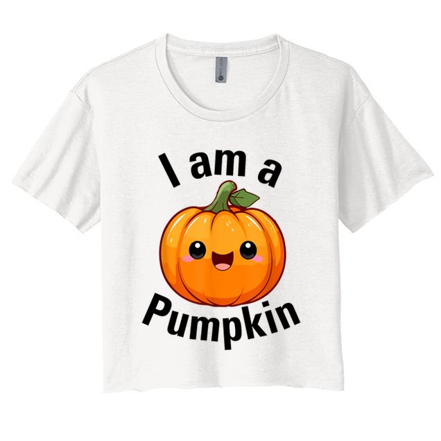 I Am A Pumpkin With Cute Little Pumpkin Crop Top
