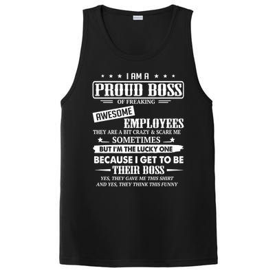 I Am A Proud Boss Of Freaking Awesome Employees Gift PosiCharge Competitor Tank