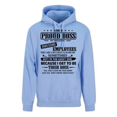 I Am A Proud Boss Of Freaking Awesome Employees Gift Unisex Surf Hoodie