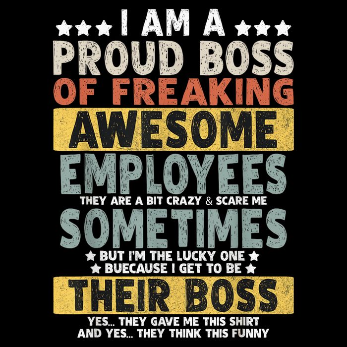 I Am A Proud Boss Of Freaking Awesome Employees Funny Boss Button