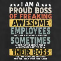 I Am A Proud Boss Of Freaking Awesome Employees Funny Boss Adult Drive Performance Visor