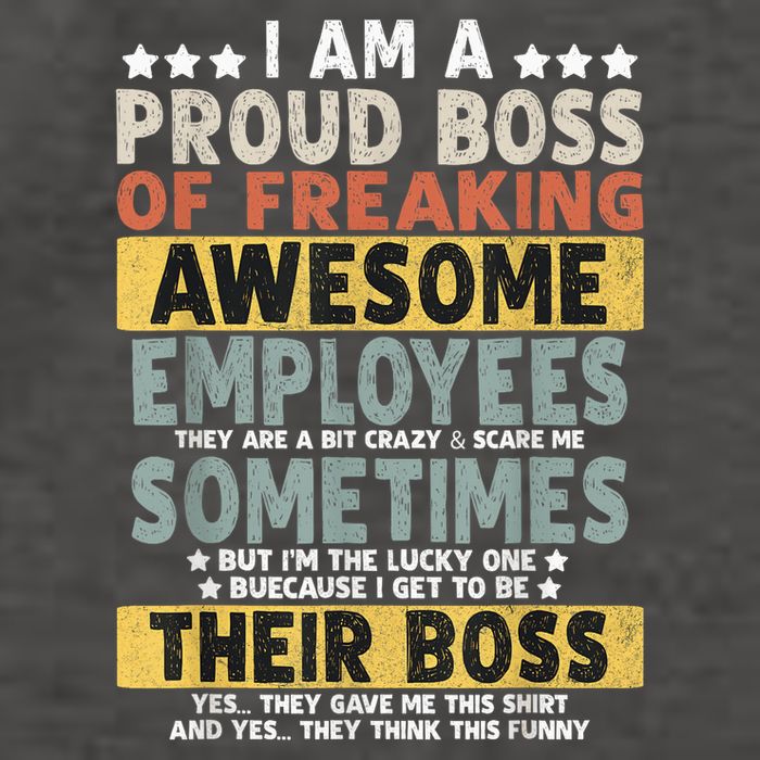 I Am A Proud Boss Of Freaking Awesome Employees Funny Boss Vector Backpack