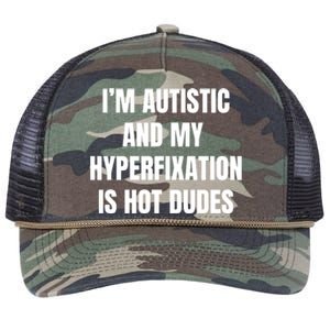 IM Autistic And My Hyperfixation Is Hot Dudes Retro Rope Trucker Hat Cap