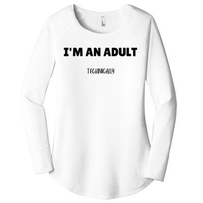 Im An Adult Technically Funny 18th Birthday Gift Women's Perfect Tri Tunic Long Sleeve Shirt