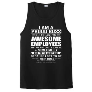 I Am A Proud Boss Of Freaking Awesome Employees Funny Gift PosiCharge Competitor Tank