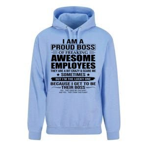 I Am A Proud Boss Of Freaking Awesome Employees Funny Gift Unisex Surf Hoodie