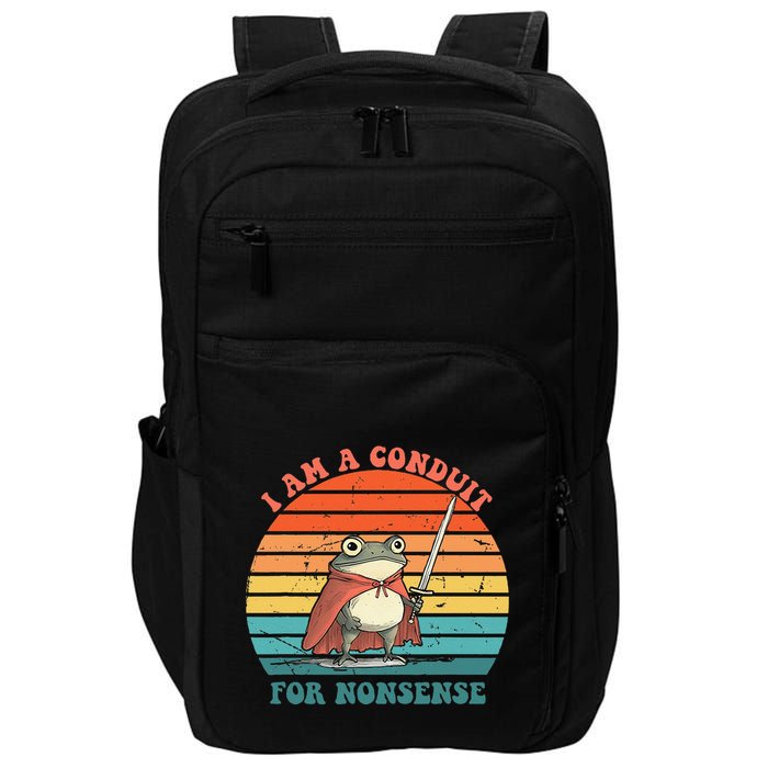 I Am A Conduit For Nonsense Design Gift Impact Tech Backpack